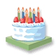 birthday cakeの絵