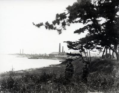岸和田の浜辺と煉瓦工場群