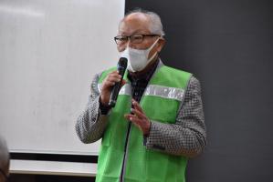 地域交通安全活動推進委員副会長の大野さんの挨拶