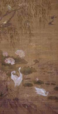 花鳥図(左幅)の写真
