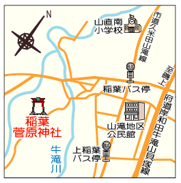稲葉菅原神社社叢の地図