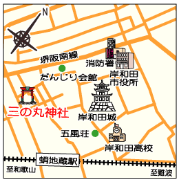 三の丸神社の地図