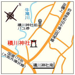 積川神社の地図