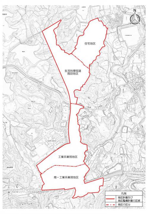 岸和田丘陵地区地区計画計画図